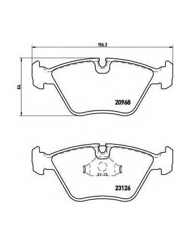 Pastillas de freno delanteras BREMBO P 36 007 - DAIMLER DAIMLER