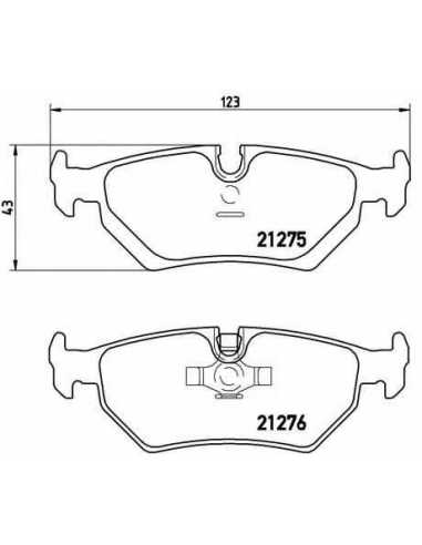Pastillas de freno traseras BREMBO P 36 008 - DAIMLER XJ 40