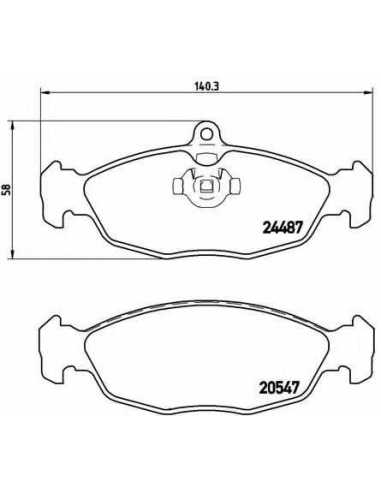 Pastillas de freno traseras BREMBO P 36 017 - JAGUAR Vanden Plas