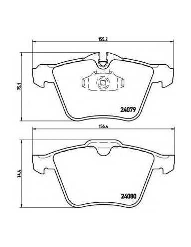 Pastillas de freno delanteras BREMBO P 36 019 - JAGUAR S-TYPE Sedán