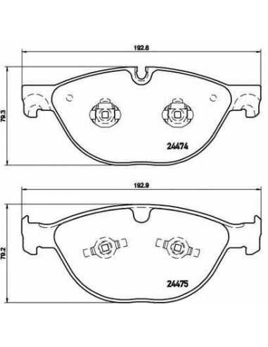 Pastillas de freno delanteras BREMBO P 36 025 - JAGUAR XF SPORTBRAKE