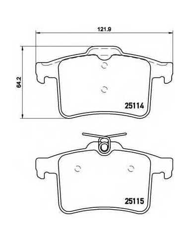 Pastillas de freno traseras BREMBO P 36 026 - JAGUAR XK Descapotable