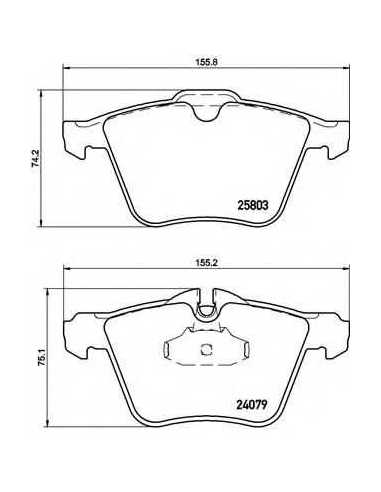 Pastillas de freno delanteras BREMBO P 36 028 - JAGUAR F-TYPE Descapotable