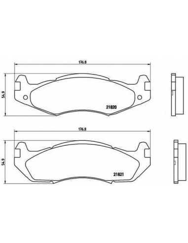 Pastillas de freno delanteras BREMBO P 37 001 - HUMMER HUMMER H1