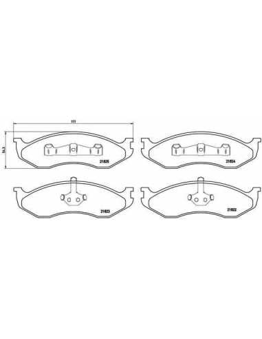 Pastillas de freno delanteras BREMBO P 37 004 - KIA SEDONA I