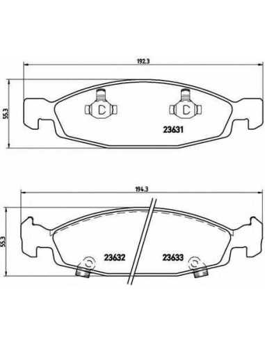 Pastillas de freno delanteras BREMBO P 37 005 - JEEP GRAND CHEROKEE Mk II
