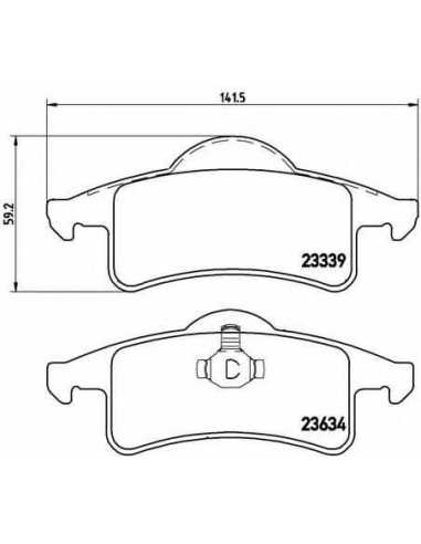 Pastillas de freno traseras BREMBO P 37 006 - JEEP WAGONEER