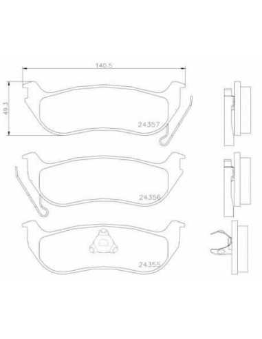 Pastillas de freno traseras BREMBO P 37 009 - JEEP LIBERTY