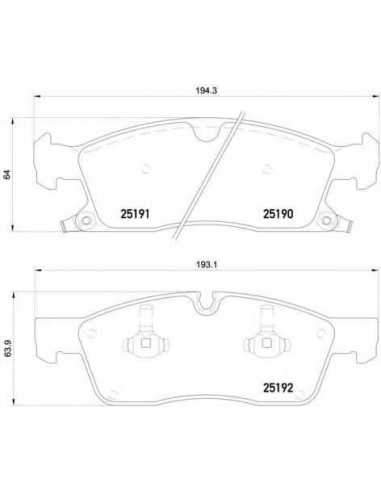 Pastillas de freno delanteras BREMBO P 37 017 - JEEP GRAND CHEROKEE IV
