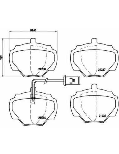 Pastillas de freno traseras BREMBO P 44 003 - LAND ROVER DISCOVERY  