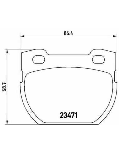 Pastillas de freno traseras BREMBO P 44 006 - LAND ROVER DEFENDER Caja/Chasis