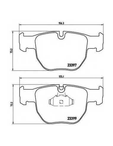 Pastillas de freno delanteras BREMBO P 44 012 - LAND ROVER RANGE ROVER Mk III