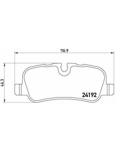 Pastillas de freno traseras BREMBO P 44 013 - LAND ROVER RANGE ROVER Mk III