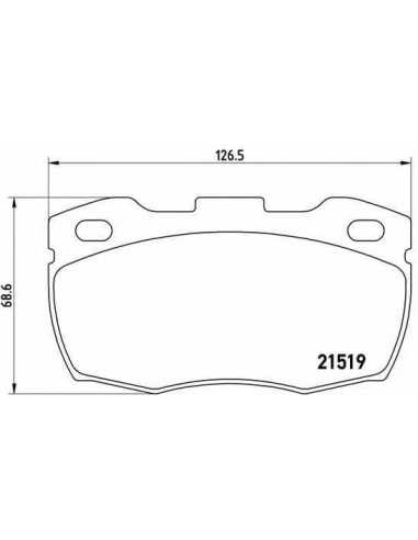 Pastillas de freno delanteras BREMBO P 44 015 - LAND ROVER DEFENDER Pick-up