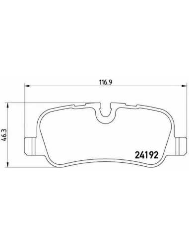 Pastillas de freno traseras BREMBO P 44 019 - LAND ROVER LR4 IV