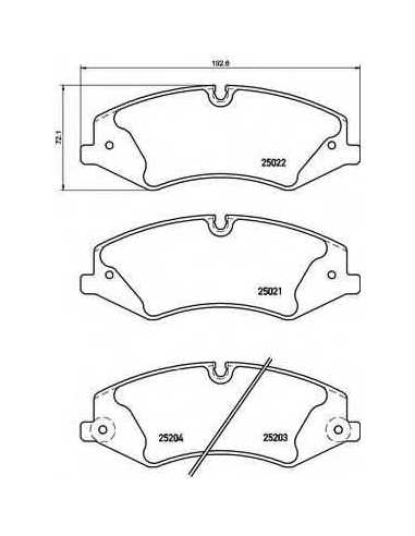 Pastillas de freno delanteras BREMBO P 44 022 - LAND ROVER RANGE ROVER SPORT