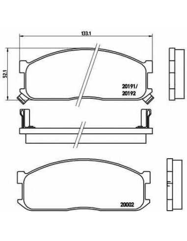 Pastillas de freno delanteras BREMBO P 49 010 - KIA BONGO Caja/Chasis