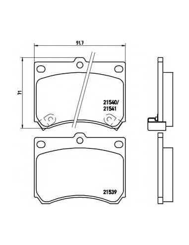 Pastillas de freno delanteras BREMBO P 49 011 - MAZDA 323 F Mk V