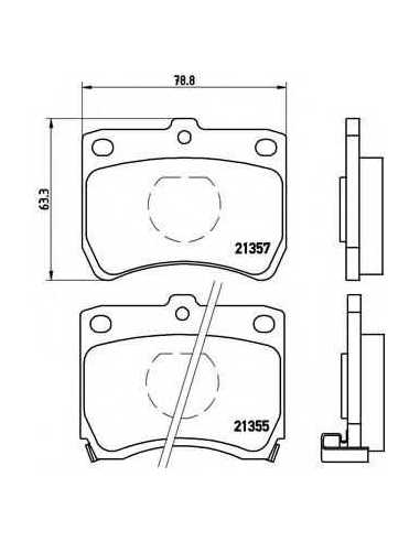 Pastillas de freno delanteras BREMBO P 49 013 - MAZDA 121  