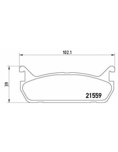 Pastillas de freno traseras BREMBO P 49 015 - MAZDA MIATA I