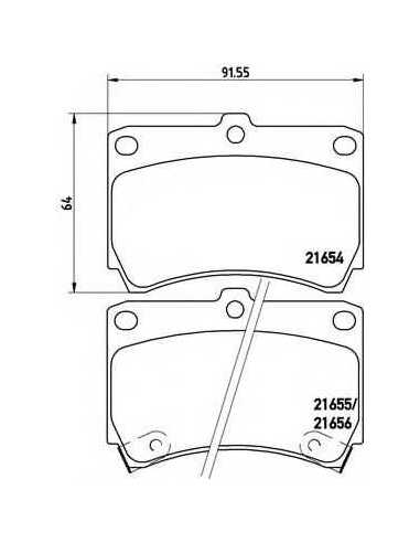 Pastillas de freno delanteras BREMBO P 49 016 - MAZDA 323 C Mk V