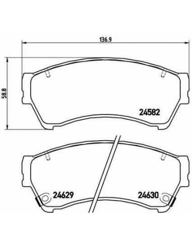 Pastillas de freno delanteras BREMBO P 49 039 - MAZDA ATENZA Fastback