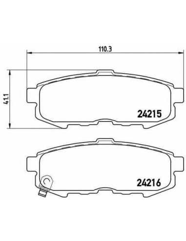 Pastillas de freno traseras BREMBO P 49 042 - MAZDA MPV Mk II