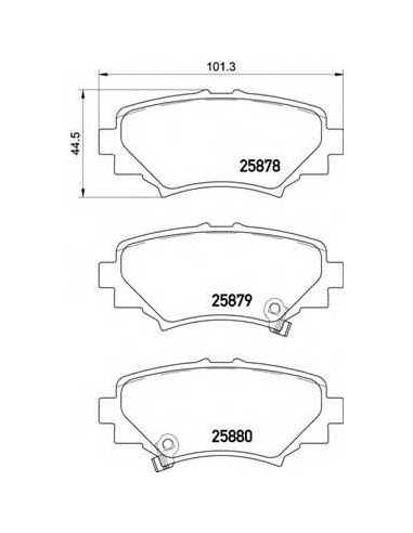 Pastillas de freno traseras BREMBO P 49 049 - MAZDA AXELA Sedán