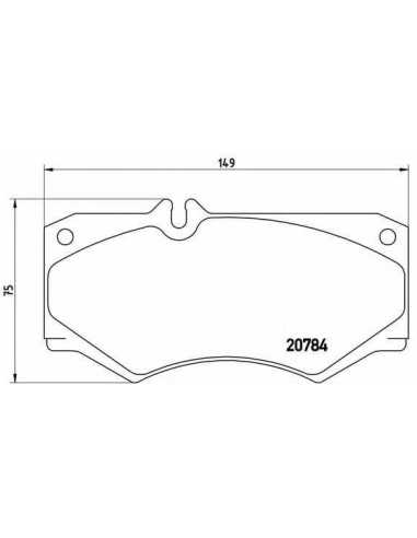 Pastillas de freno delanteras BREMBO P 50 003 - MERCEDES-BENZ T1/TN Furgón/ranchera familiar