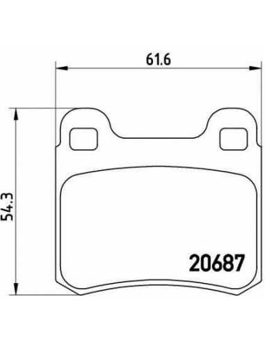 Pastillas de freno traseras BREMBO P 50 007 - MERCEDES-BENZ 190 Sedán