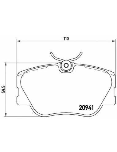 Pastillas de freno delanteras BREMBO P 50 008 - MERCEDES-BENZ 190 Sedán