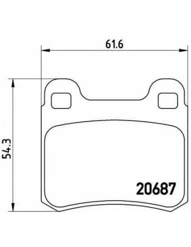 Pastillas de freno traseras BREMBO P 50 013 - MERCEDES-BENZ Sedán