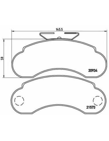 Pastillas de freno BREMBO P 50 021 - MERCEDES-BENZ 100 Autobús