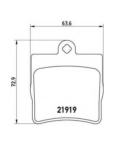 Pastillas de freno traseras BREMBO P 50 025 - MERCEDES-BENZ CLK Descapotable