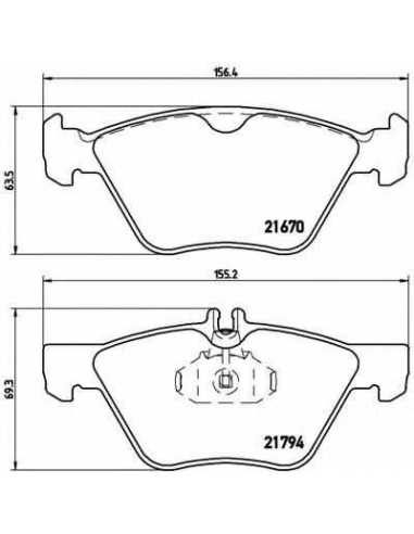 Pastillas de freno delanteras BREMBO P 50 026 - MERCEDES-BENZ CLASE S Sedán
