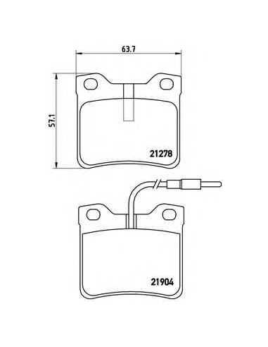 Pastillas de freno traseras BREMBO P 50 030 - MERCEDES-BENZ CLASE V