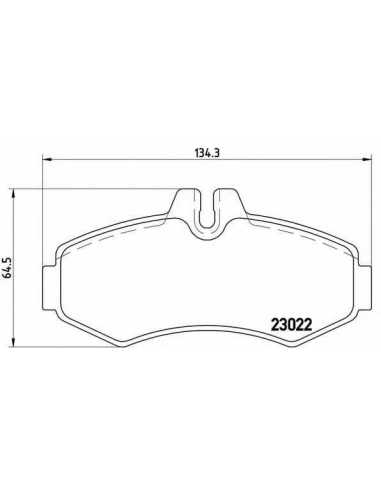 Pastillas de freno delanteras BREMBO P 50 031 - MERCEDES-BENZ CLASE V