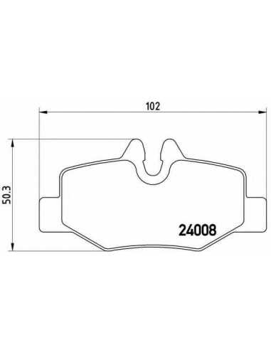 Pastillas de freno traseras BREMBO P 50 051 - MERCEDES-BENZ V-CLASS