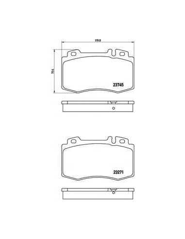 Pastillas de freno delanteras BREMBO P 50 053 - MERCEDES-BENZ CLASE E Sedán