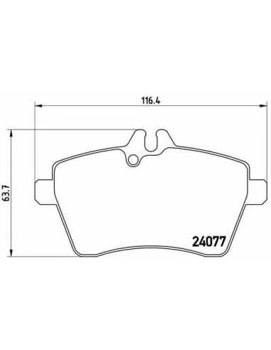 Pastillas de freno delanteras BREMBO P 50 054 - MERCEDES-BENZ CLASE A