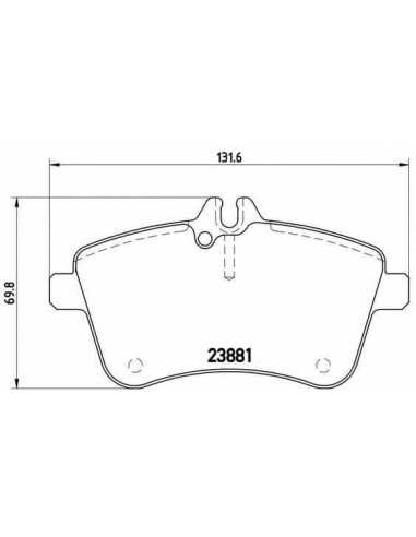 Pastillas de freno delanteras BREMBO P 50 057 - MERCEDES-BENZ CLASE A