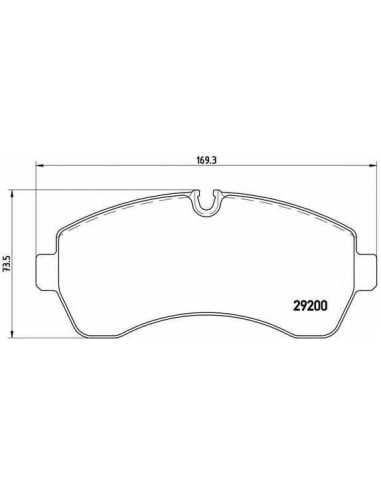 Pastillas de freno delanteras BREMBO P 50 059 - MERCEDES-BENZ SPRINTER 5-t Caja/Chasis
