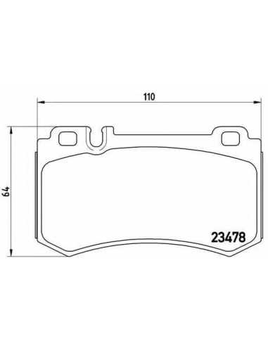 Pastillas de freno traseras BREMBO P 50 061 - MERCEDES-BENZ CLASE S Sedán