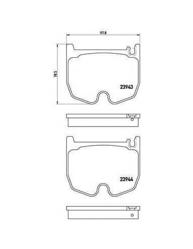 Pastillas de freno delanteras BREMBO P 50 062 - MERCEDES-BENZ SL