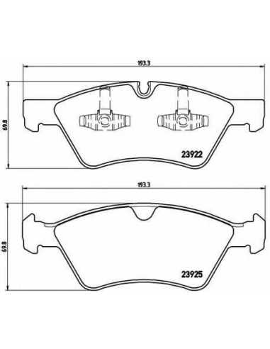 Pastillas de freno delanteras BREMBO P 50 063 - MERCEDES-BENZ CLASE GL
