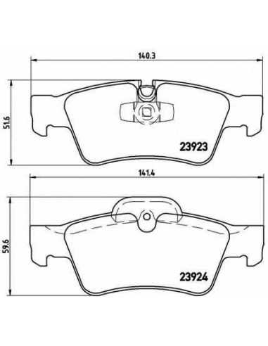Pastillas de freno traseras BREMBO P 50 064 - MERCEDES-BENZ CLASE R