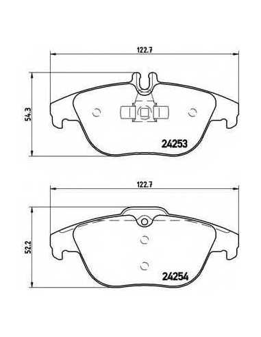 Pastillas de freno traseras BREMBO P 50 068 - MERCEDES-BENZ CLASE C Coupé