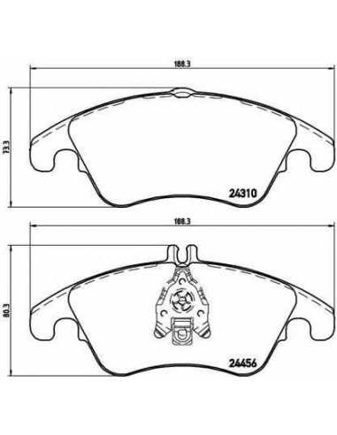 Pastillas de freno delanteras BREMBO P 50 069 - MERCEDES-BENZ SLK