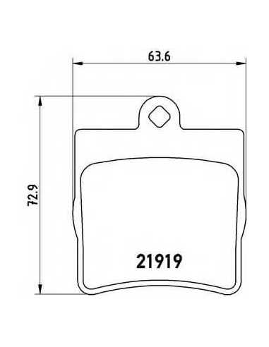 Pastillas de freno traseras BREMBO P 50 072 - MERCEDES-BENZ SLK