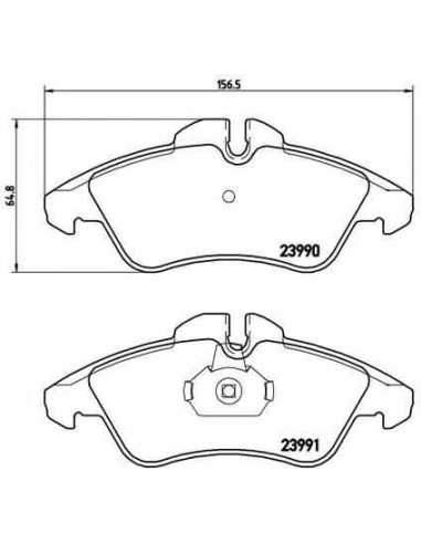 Pastillas de freno delanteras BREMBO P 50 080 - VW LT Mk II Caja/Chasis